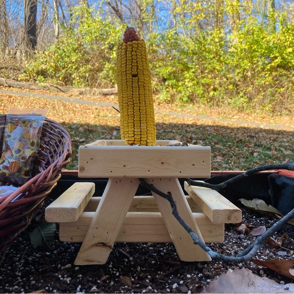 Squirrel/Wildlife Picnic Table Feeder Gift Basket - Picture 4 of 4